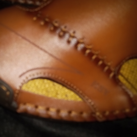 HSY Fashion Mens Brown Genuine Leather Sandals Sling Back or Slip On - Picture 2 of 4